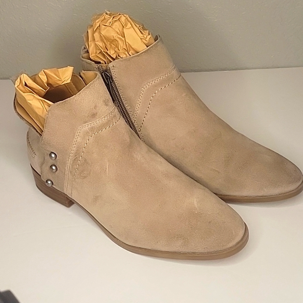 Women's Beige Ankle Boots #11